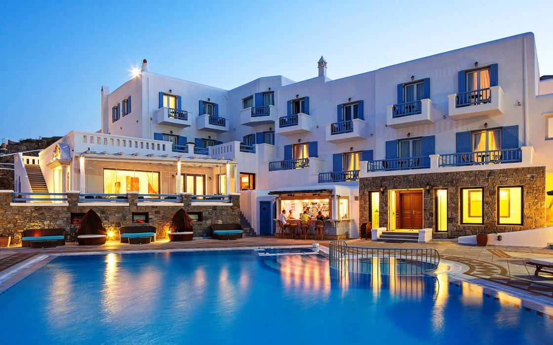 Grand Beach Hotel Mykonos Town Exterior foto